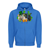 True Royal st. patrick's day charolais and black angus cows Zipper Hoodie - RanaPortraitStore