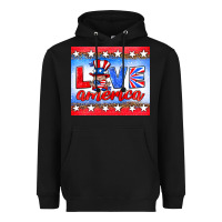 Black love america gnome Heavyweight Hoodie - HRA Design Shop