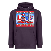 Plum love america gnome Heavyweight Hoodie - HRA Design Shop
