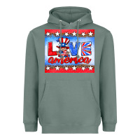 Sage love america gnome Heavyweight Hoodie - HRA Design Shop