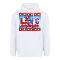 White love america gnome Heavyweight Hoodie - HRA Design Shop