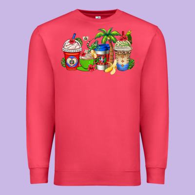 Dominican Republic Coffee Cups Premium Sweatshirt Designed By Adodesignshop
