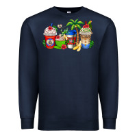 Navy dominican republic coffee cups Premium Sweatshirt - AdoDesignShop