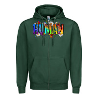 Sports Green human Zipper Hoodie - Zillion Design Studio