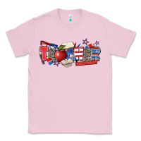 Bubblegum Pink American teacher Classic Tee - Zillion Design Studio