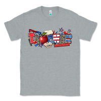 Heather Grey American teacher Classic Tee - Zillion Design Studio