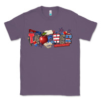 Lavender American teacher Classic Tee - Zillion Design Studio