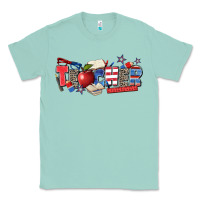 Seafoam American teacher Classic Tee - Zillion Design Studio