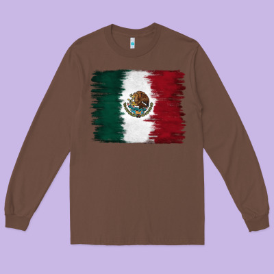 Long Sleeve Tee Mexican Flag