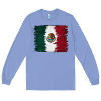 Colony Blue Mexican Flag Long Sleeve Tee - RanaPortraitStore