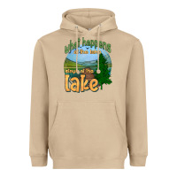 Mushroom what happens at the lake stays at the lake Heavyweight Hoodie - HRA Design Shop