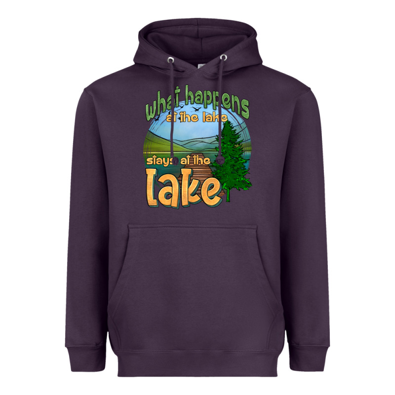 What Happens At The Lake Stays At The Lake Heavyweight Hoodie by HRA Design Shop | Teevron