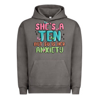 Pigment Tornado she's a ten but so is her anxiety Urban Hoodie - MaliasSmallBusiness