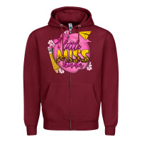 Burgundy little miss kinder Zipper Hoodie - texasbilliewilder