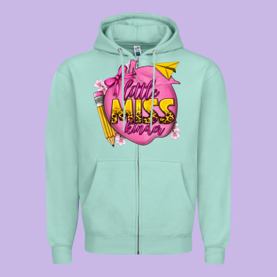 Little Miss Kinder Zipper Hoodie Designed By Texasbilliewilder