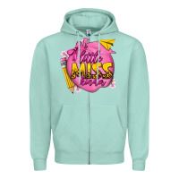 Seafoam little miss kinder Zipper Hoodie - texasbilliewilder