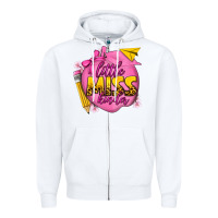 White little miss kinder Zipper Hoodie - texasbilliewilder