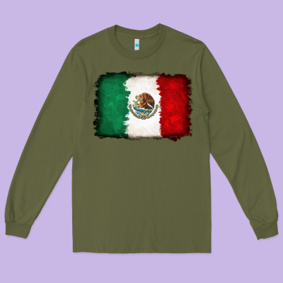 Long Sleeve Tee Mexican flag