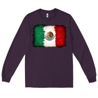 Plum Mexican flag Long Sleeve Tee - RanaPortraitStore