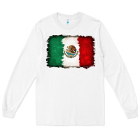 White Mexican flag Long Sleeve Tee - RanaPortraitStore