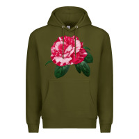 Army Green neil diamond rose Premium Hoodie - LillyAllenDesigns