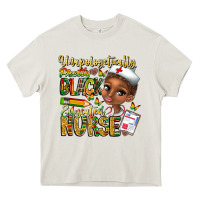 Cream unapologetically pretty black educated nurse Heavy Core Tee - CowhideDigitalArt