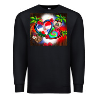 Black dominican republic  leopard Premium Sweatshirt - AdoDesignShop