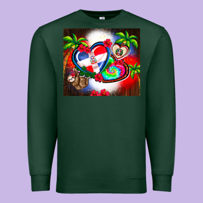 Dominican Republic  Leopard Premium Sweatshirt Designed By Adodesignshop