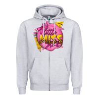 Heather Grey little miss pre k Zipper Hoodie - texasbilliewilder