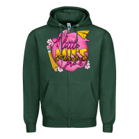 Sports Green little miss pre k Zipper Hoodie - texasbilliewilder
