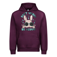 Mauve Wine don't worry be hoppy Urban Hoodie - MaliasSmallBusiness