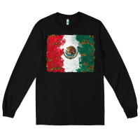 Black Mexican Flag With Leopard Long Sleeve Tee - RanaPortraitStore