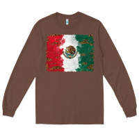 Chestnut Mexican Flag With Leopard Long Sleeve Tee - RanaPortraitStore