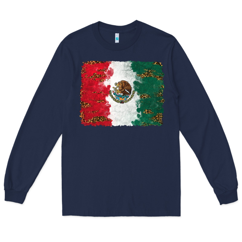 Mexican Flag With Leopard Long Sleeve Tee by RanaPortraitStore | Teevron
