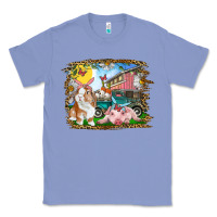 Colony Blue Easter Farm Bunny And Pig Classic Tee - RanaPortraitStore