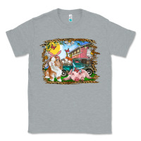 Heather Grey Easter Farm Bunny And Pig Classic Tee - RanaPortraitStore