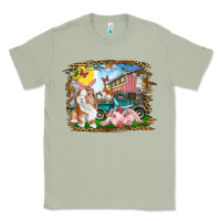 Matcha Easter Farm Bunny And Pig Classic Tee - RanaPortraitStore