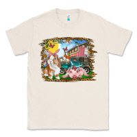 Natural Easter Farm Bunny And Pig Classic Tee - RanaPortraitStore