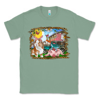 Sage Easter Farm Bunny And Pig Classic Tee - RanaPortraitStore