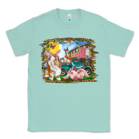 Seafoam Easter Farm Bunny And Pig Classic Tee - RanaPortraitStore
