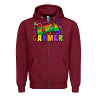 Burgundy Gaymer Zipper Hoodie - Zillion Design Studio