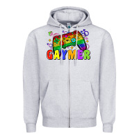 Heather Grey Gaymer Zipper Hoodie - Zillion Design Studio