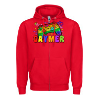 Red Gaymer Zipper Hoodie - Zillion Design Studio
