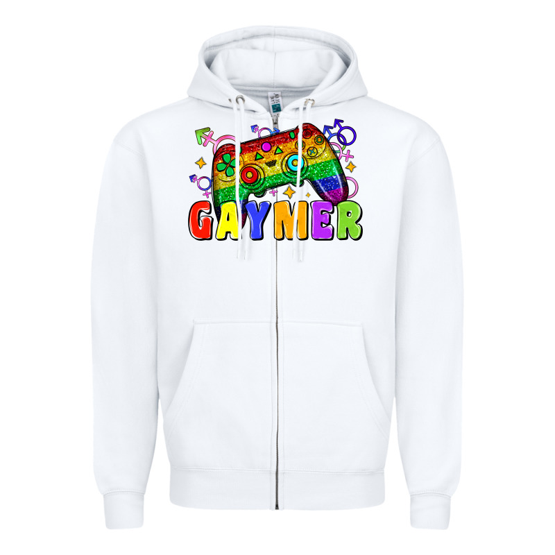 Gaymer Zipper Hoodie by Zillion Design Studio | Teevron