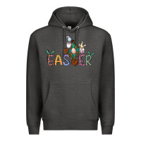 Charcoal Heather cross rabbit easter gnomes Premium Hoodie - Jasminsmagicworld