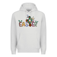 Dove Grey cross rabbit easter gnomes Premium Hoodie - Jasminsmagicworld