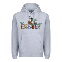 Heather Grey cross rabbit easter gnomes Premium Hoodie - Jasminsmagicworld