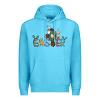 Ocean Blue cross rabbit easter gnomes Premium Hoodie - Jasminsmagicworld