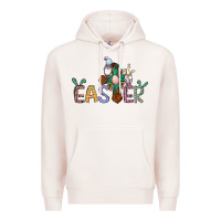 Pale Pink cross rabbit easter gnomes Premium Hoodie - Jasminsmagicworld