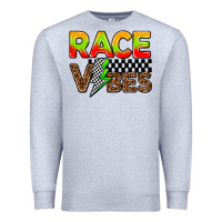 Heather Grey race vibes Premium Sweatshirt - AdoDesignShop